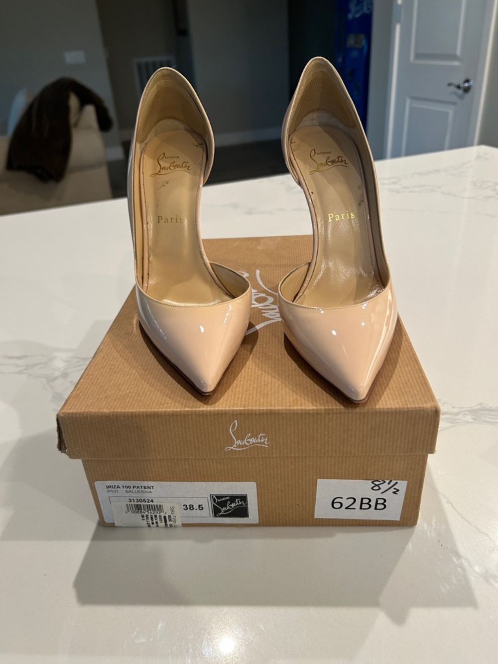 Christian Louboutin Blush Patent Leather D'Orsay Pumps